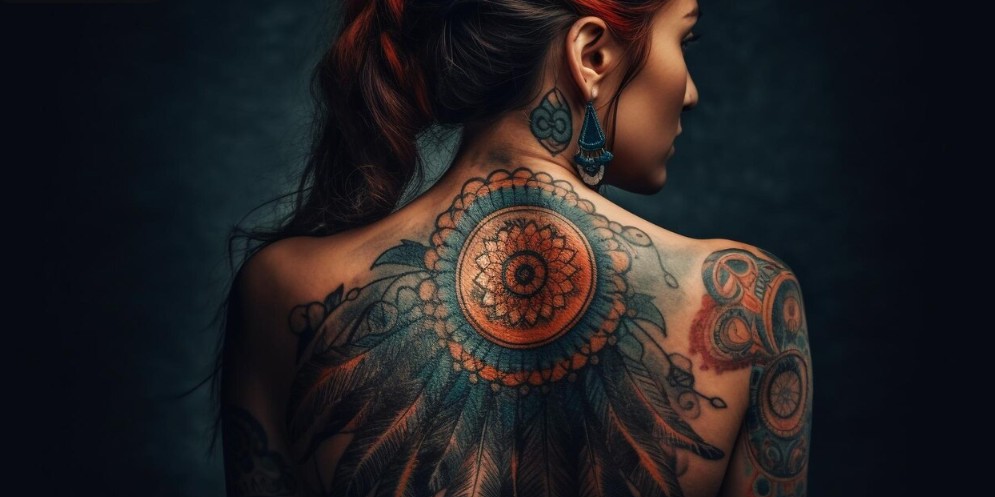Abstract Art Shoulder Tattoos